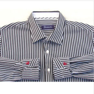 New Robert Graham Nordstrom stripe boys dress shirt